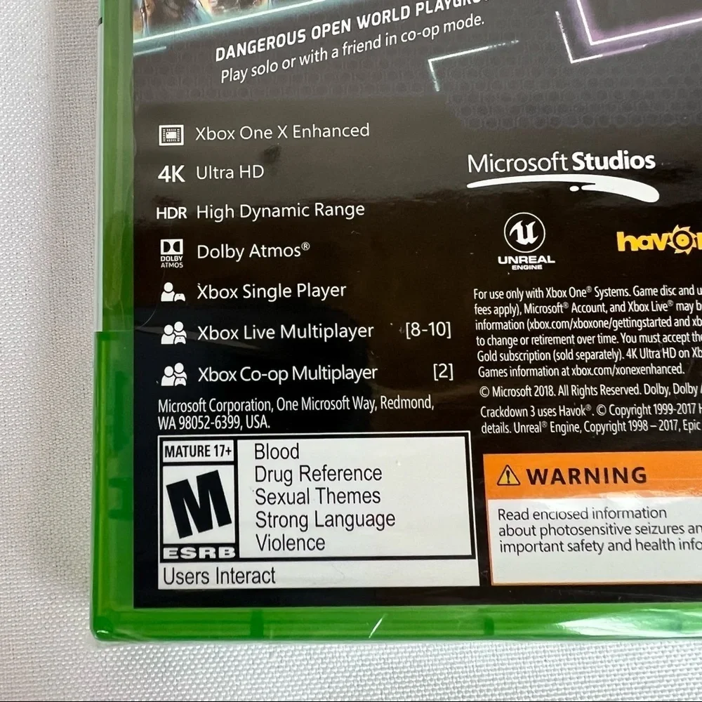 NEW Xbox One Crackdown 3 Video game